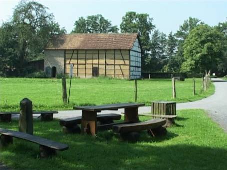 Niederrheinisches Freilichtmuseum : Blick über die Museumsanlage